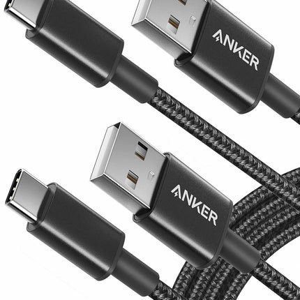 Anker 2-Pack 6 ft Nylon USB-A to USB-C Fast Charging Cable