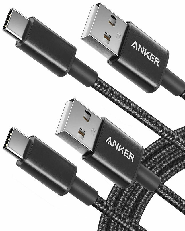 Anker 2-Pack 6 ft Nylon USB-A to USB-C Fast Charging Cable