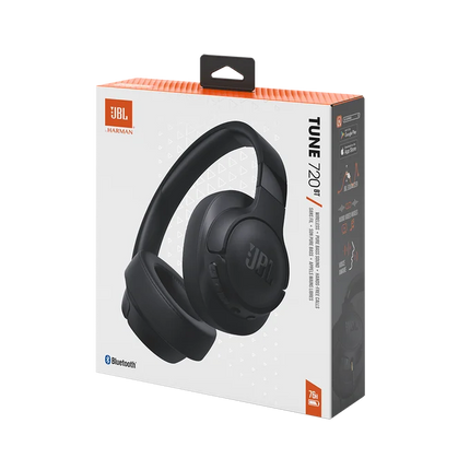 JBL Tune 720BT Black Over-Ear Wireless Bluetooth Headphones – Pure Bass Sound