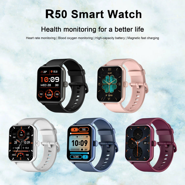 Blackview R50 Smart Watch – Bluetooth Calling | 1.85” HD Display | Health & Fitness Tracker