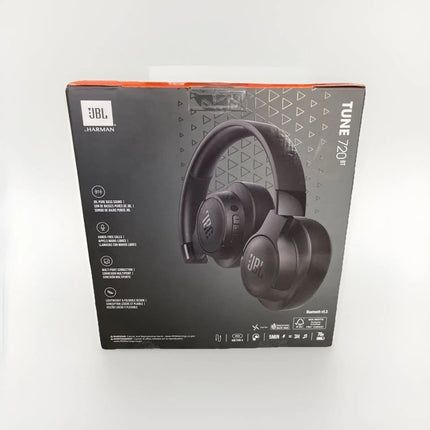 JBL Tune 720BT Black Over-Ear Wireless Bluetooth Headphones – Pure Bass Sound